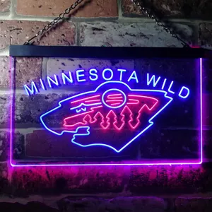 Minnesota Wild Logo 1 Neon-Like LED Sign - Legacy Edition