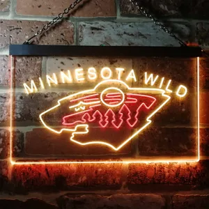 Minnesota Wild Logo 1 Neon-Like LED Sign - Legacy Edition
