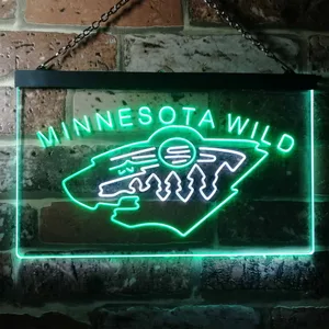 Minnesota Wild Logo 1 Neon-Like LED Sign - Legacy Edition