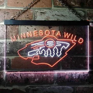 Minnesota Wild Logo 1 Neon-Like LED Sign - Legacy Edition