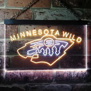 Minnesota Wild Logo 1 Neon-Like LED Sign - Legacy Edition