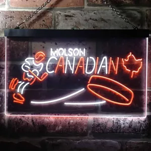 Molson Canadian - Hockey Neon-Like LED Sign