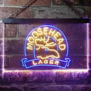 Moosehead Lager Moose Head 2 Neon-Like LED Sign