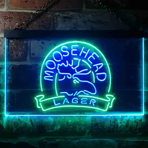 Moosehead Lager Moose Head 2 Neon-Like LED Sign