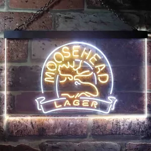 Moosehead Lager Moose Head 2 Neon-Like LED Sign