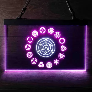 Naruto Akatsuki Sasuke Kakashi Sharingan Neon-Like LED Sign