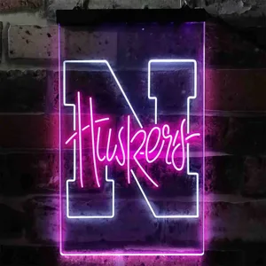 Nebraska Cornhuskers Logo Neon-Like LED Sign