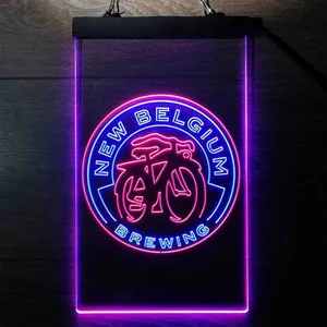 New Belgium Brewing Fat Tire Logo Neon-Like LED Sign