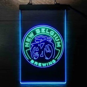 New Belgium Brewing Fat Tire Logo Neon-Like LED Sign