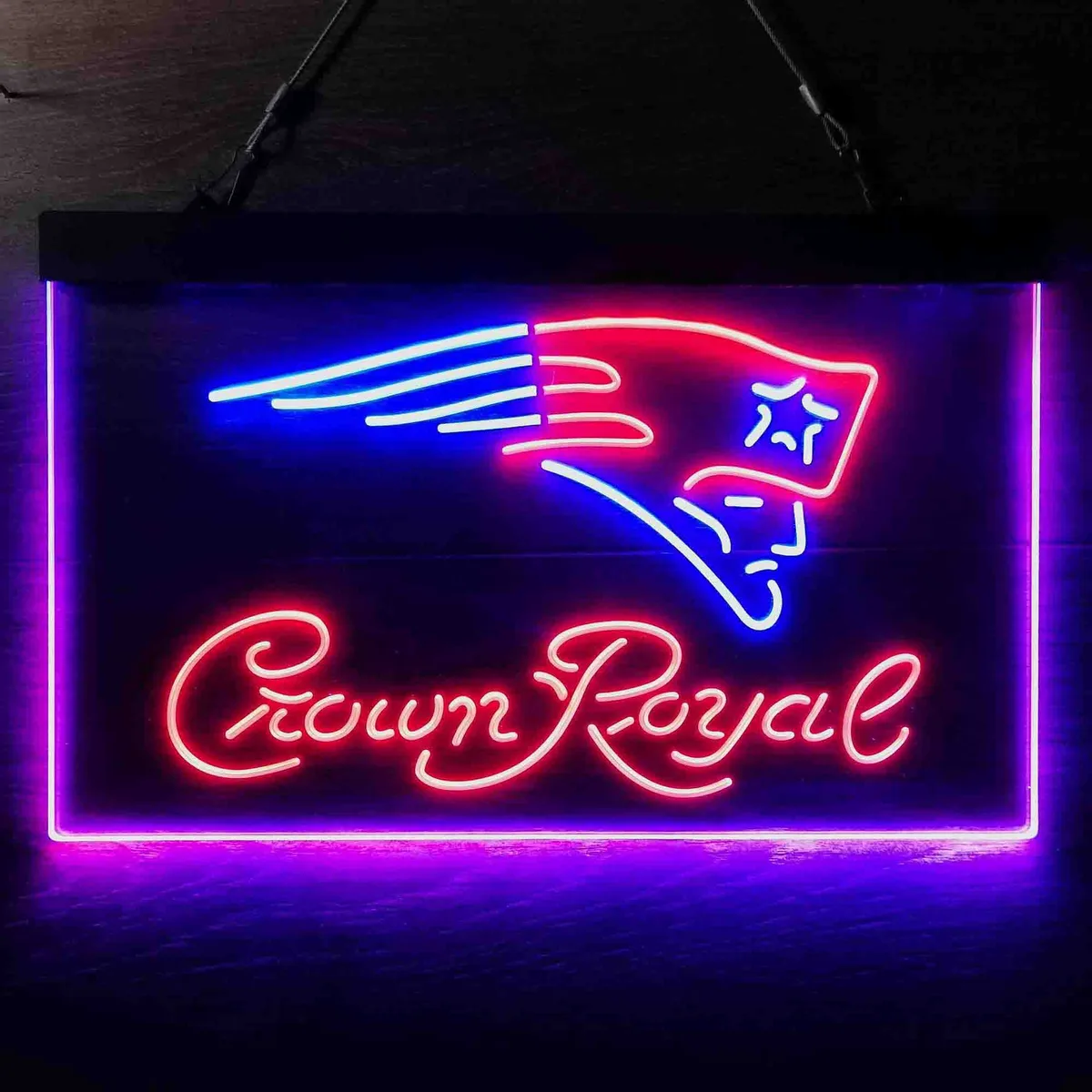 New England Patriots Crown Royal Neon-Like LED Sign