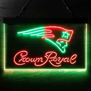 New England Patriots Crown Royal Neon-Like LED Sign