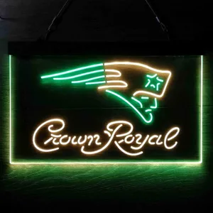 New England Patriots Crown Royal Neon-Like LED Sign