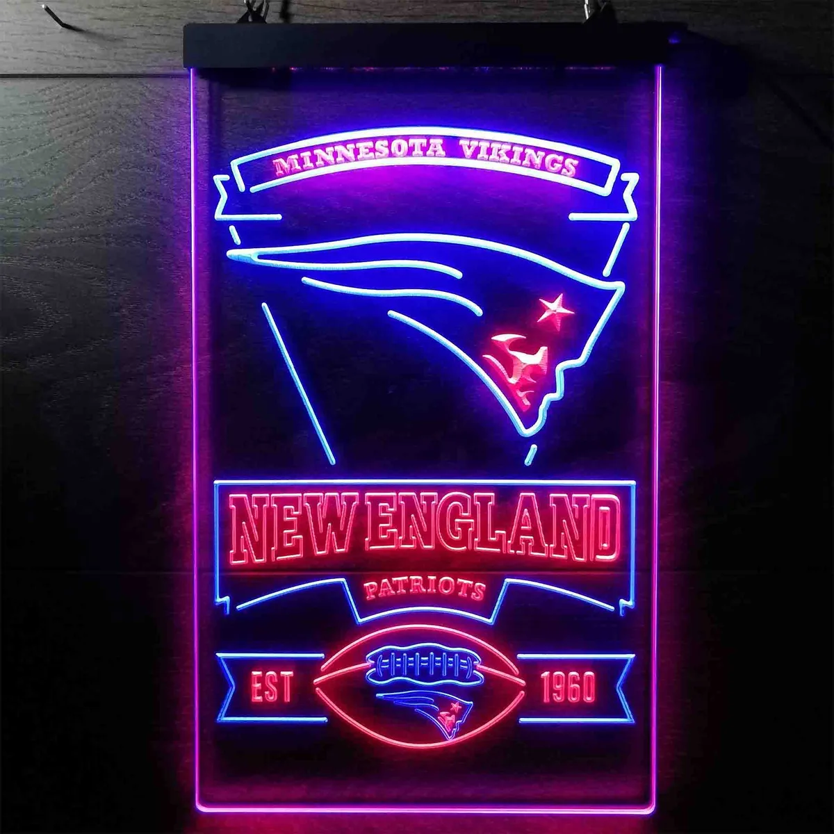 New England Patriots EST 1960 Neon-Like LED Sign