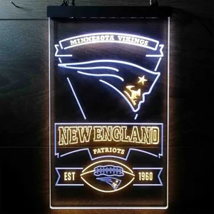 New England Patriots EST 1960 Neon-Like LED Sign