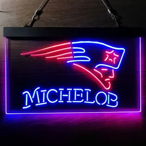 New England Patriots Michelob Neon-Like LED Sign