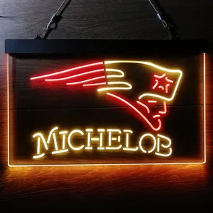 New England Patriots Michelob Neon-Like LED Sign