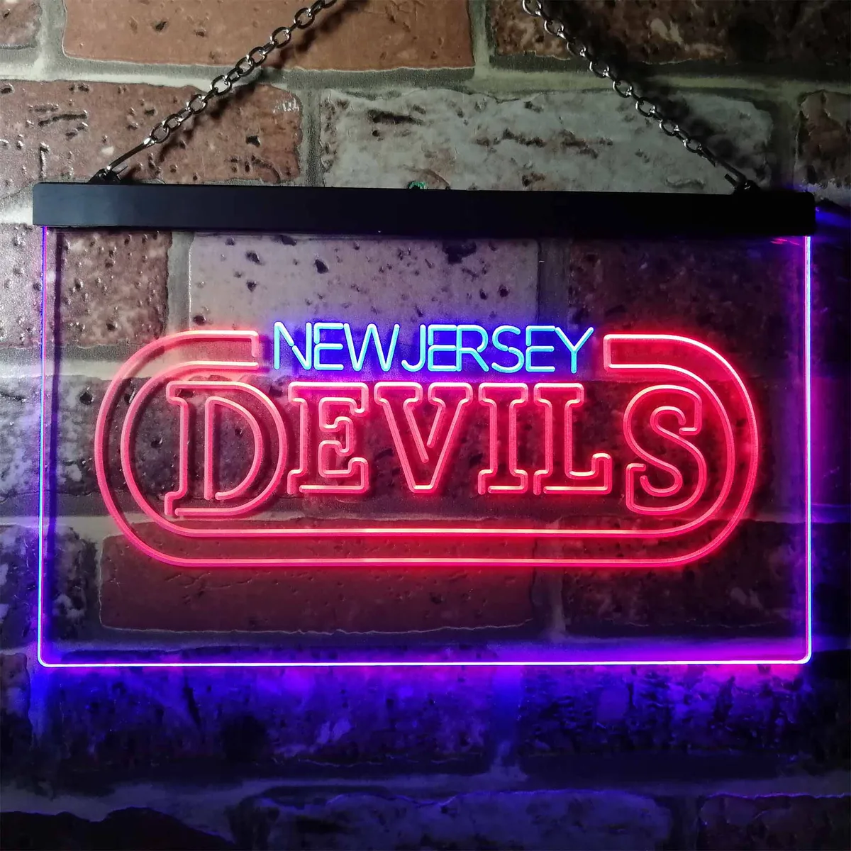 New Jersey Devils Banner Neon-Like LED Sign
