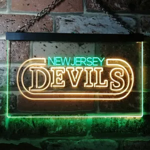 New Jersey Devils Banner Neon-Like LED Sign