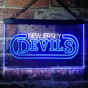 New Jersey Devils Banner Neon-Like LED Sign