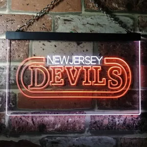 New Jersey Devils Banner Neon-Like LED Sign