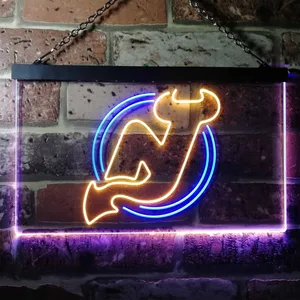 New Jersey Devils Logo 1 Neon-Like LED Sign - Legacy Edition