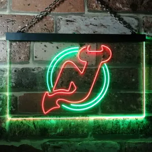 New Jersey Devils Logo 1 Neon-Like LED Sign - Legacy Edition