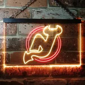 New Jersey Devils Logo 1 Neon-Like LED Sign - Legacy Edition