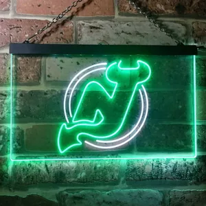 New Jersey Devils Logo 1 Neon-Like LED Sign - Legacy Edition