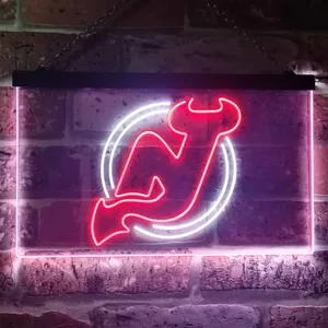 New Jersey Devils Logo 1 Neon-Like LED Sign - Legacy Edition
