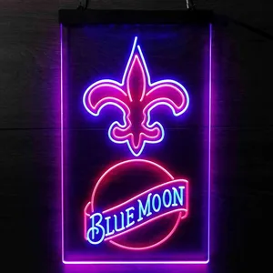 New Orleans Saints Blue Moon Neon-Like LED Sign