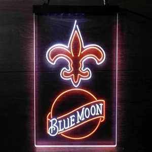 New Orleans Saints Blue Moon Neon-Like LED Sign