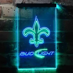 New Orleans Saints Bud Light Neon-Like LED Sign