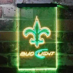 New Orleans Saints Bud Light Neon-Like LED Sign