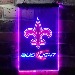 New Orleans Saints Bud Light Neon-Like LED Sign