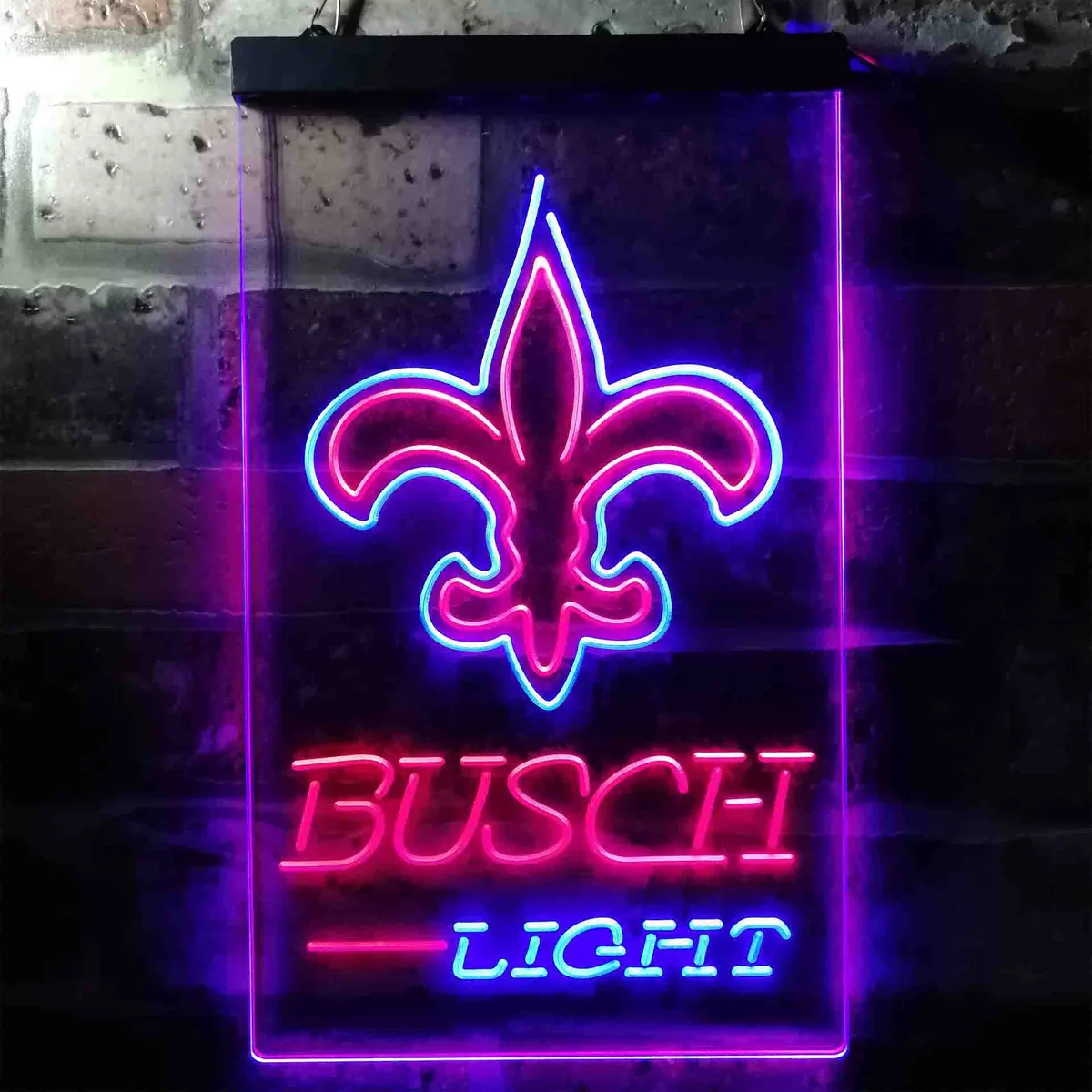 New Orleans Saints Busch Light Neon-Like LED Sign