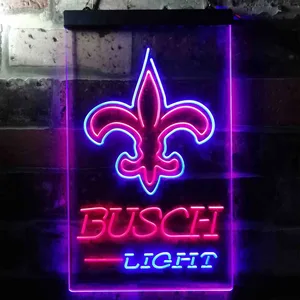 New Orleans Saints Busch Light Neon-Like LED Sign