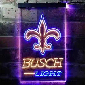 New Orleans Saints Busch Light Neon-Like LED Sign