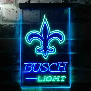 New Orleans Saints Busch Light Neon-Like LED Sign