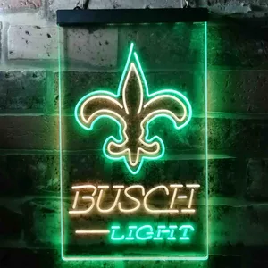 New Orleans Saints Busch Light Neon-Like LED Sign