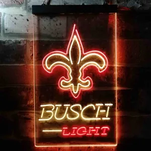 New Orleans Saints Busch Light Neon-Like LED Sign