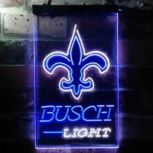 New Orleans Saints Busch Light Neon-Like LED Sign
