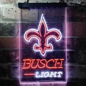 New Orleans Saints Busch Light Neon-Like LED Sign