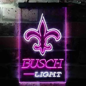 New Orleans Saints Busch Light Neon-Like LED Sign