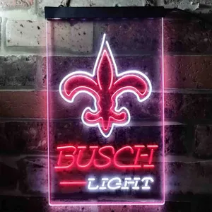 New Orleans Saints Busch Light Neon-Like LED Sign