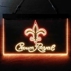 New Orleans Saints Crown Royal Neon-Like LED Sign