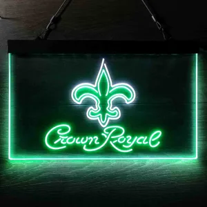 New Orleans Saints Crown Royal Neon-Like LED Sign