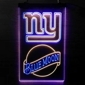 New York Giants Blue Moon Neon-Like LED Sign