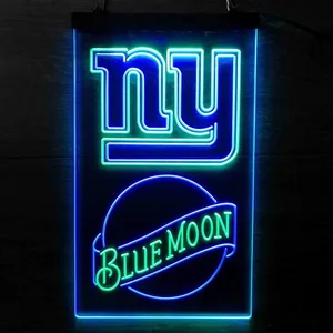 New York Giants Blue Moon Neon-Like LED Sign