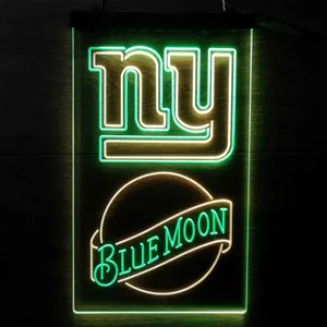 New York Giants Blue Moon Neon-Like LED Sign