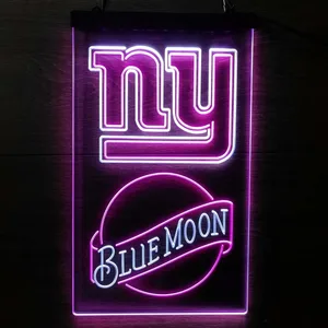 New York Giants Blue Moon Neon-Like LED Sign